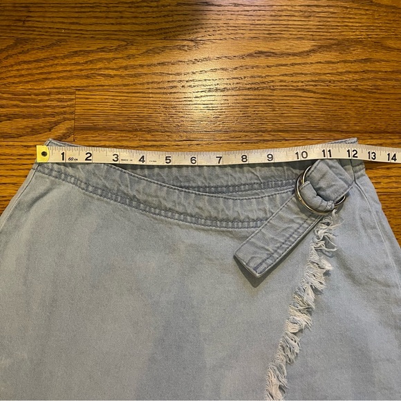 Tobi Denim Light Blue Wash Wrap Skirt - Picture 7 of 10